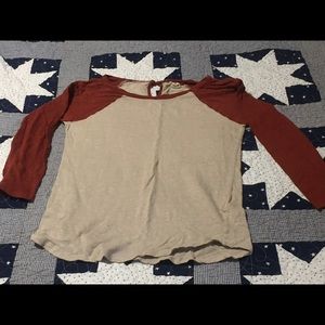 J.Crew Linen Baseball Top